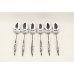 EKCO Eterna SANTIAGO Custom Stainless Place/Oval Spoon Set Of 6 Vintage 7 1/4"